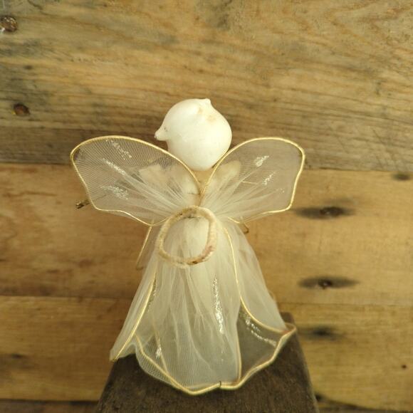 Vintage 1950s Kitschy Holt-Howard Tulle Porcelain Angel Playing Violin - Picture 5 of 10